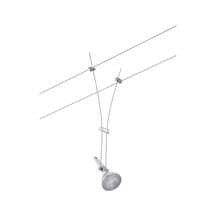 Paulmann 94487 - 1xGU5,3/50W Foco para sistema de rieles COMET 230V cromo mate