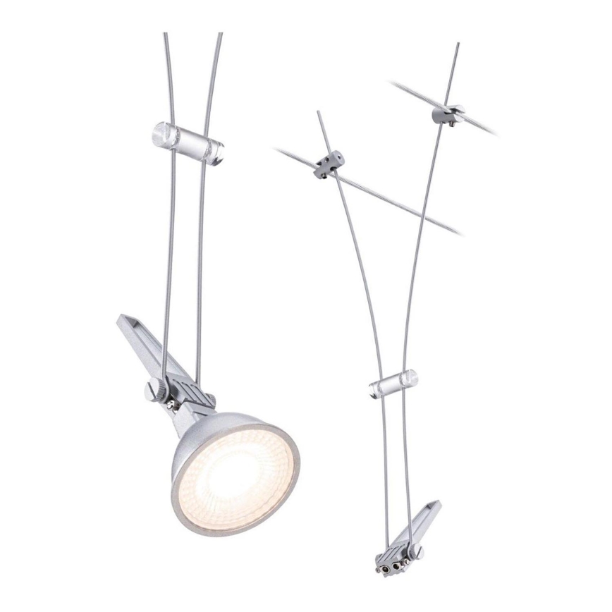 Paulmann 94487 - 1xGU5,3/50W Foco para sistema de rieles COMET 230V cromo mate