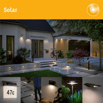 Paulmann 94578 - LED/0,1W IP67 Luz solar empotrada DOMENIC 1,2V 1500 mAh