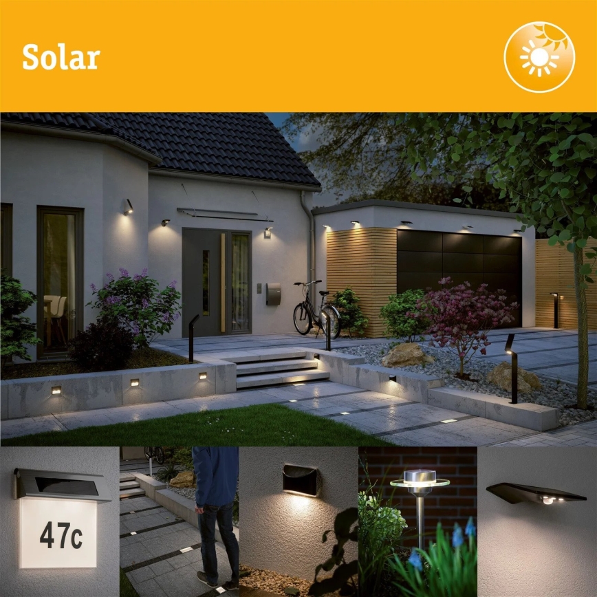 Paulmann 94578 - LED/0,1W IP67 Luz solar empotrada DOMENIC 1,2V 1500 mAh