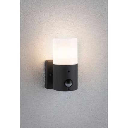 Paulmann 94648 - 1xE27/15W IP44 Aplique para exterior con sensor TUBS 230V