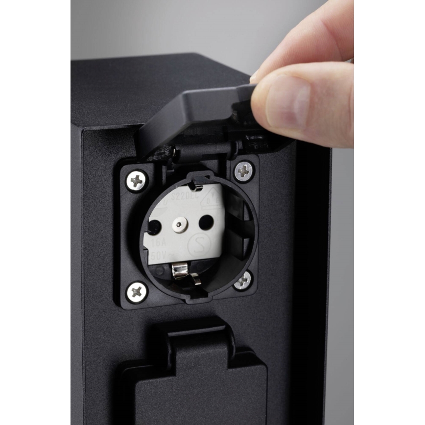 Paulmann 94657 - Columna de enchufes exterior RIO 2Z SCHUKO 230V IP44