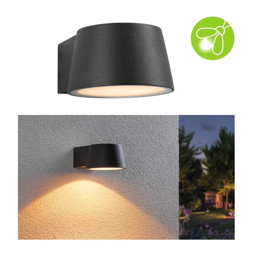 Paulmann 94713 - LED/6W IP44 Aplique de exterior CAPERA 230V
