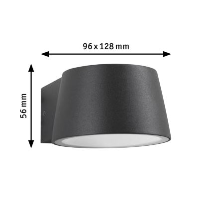 Paulmann 94713 - LED/6W IP44 Aplique de exterior CAPERA 230V