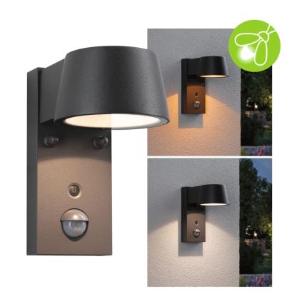Paulmann 94714 - LED/6W IP44 Aplique para exterior con sensor CAPERA 230V 2200/3000K
