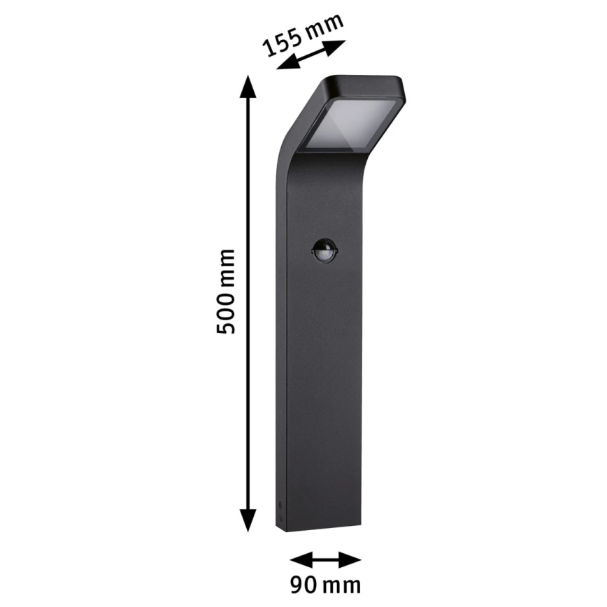 Paulmann 94747 - LED/7,5W IP44 Lámpara exterior con sensor KULMA 230V