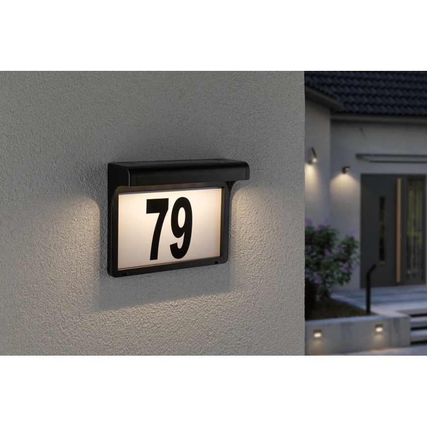 Paulmann 95388 - LED/0,05W IP44 Número de casa solar con sensor DAYTON 4,8V