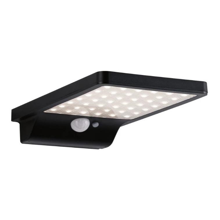Paulmann 95393 - LED/4W IP44 Aplique solar regulable con sensor SOLVEIG 3,7V 2000 mAh