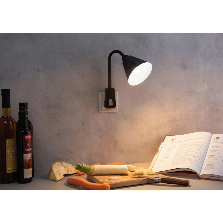 Paulmann 95427 - 1xE14/20W Aplique flexible JUNUS con enchufe 230V