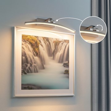 Paulmann 95557 - Lámpara para cuadros BENTO, LED 8,5 W, 230 V, 40 cm, cromo mate