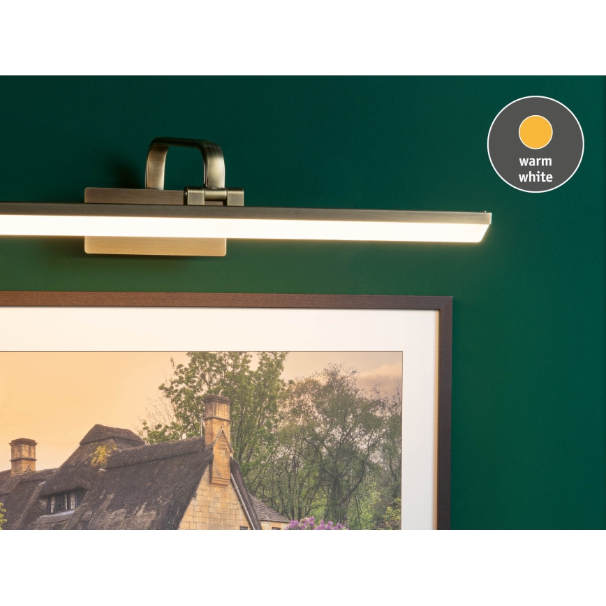 Paulmann 95570 - LED/11W Aplique para cuadros RENAN 230V 60 cm latón