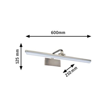 Paulmann 95570 - LED/11W Aplique para cuadros RENAN 230V 60 cm latón