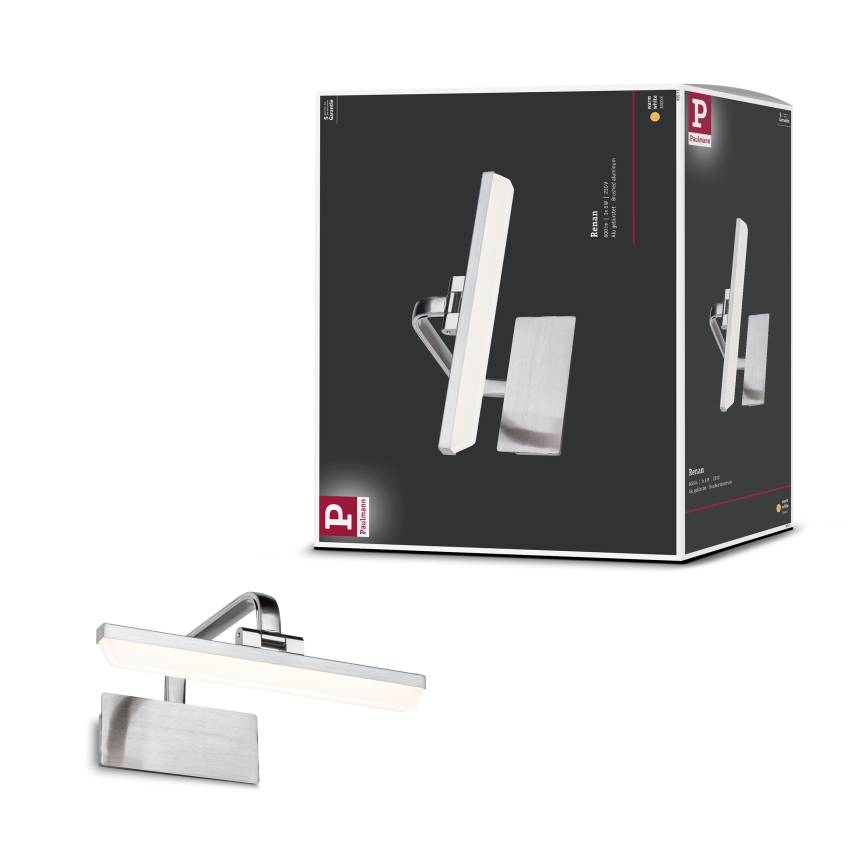 Paulmann 95571 - LED/6W Lámpara para cuadros RENAN 230V 30 cm cromo mate