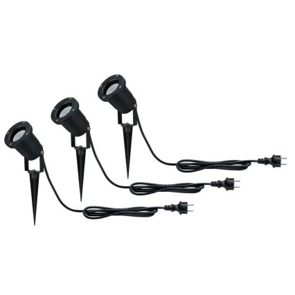 Paulmann 98897 - JUEGO 3xLED GU10/3,5W IP65 Lámpara de exterior 230V