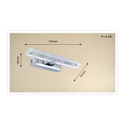 Paulmann 99897 - Iluminación de espejo LED/5W GALERIA 230V