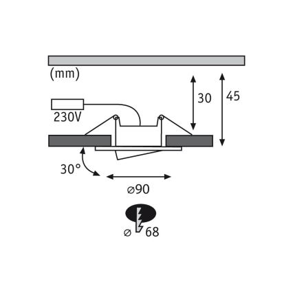 Paulmann 99933 - SET 3x LED/5,2W IP65 Lámpara empotrable regulable para el baño 230V