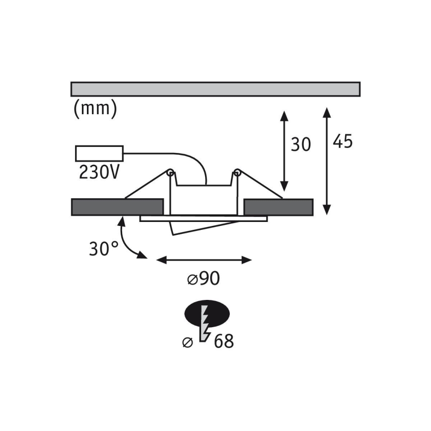 Paulmann 99933 - SET 3x LED/5,2W IP65 Lámpara empotrable regulable para el baño 230V