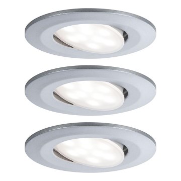 Paulmann 99933 - SET de 3 lámparas LED/5,2W IP65 regulables para baño empotrables 230V