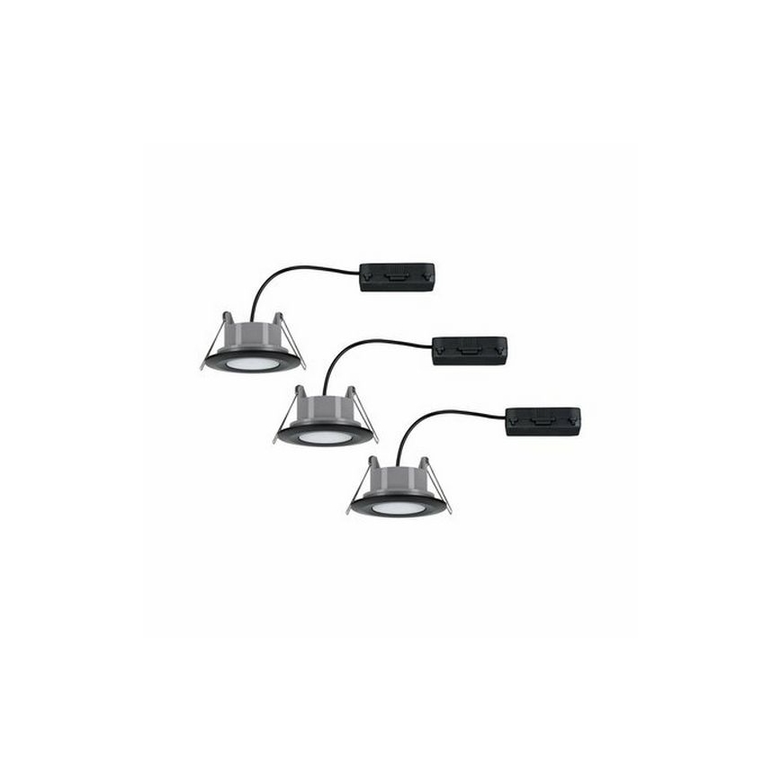 Paulmann 99991 - SET 3xLED/6W IP65 Lámpara empotrable de baño CALLA 230V