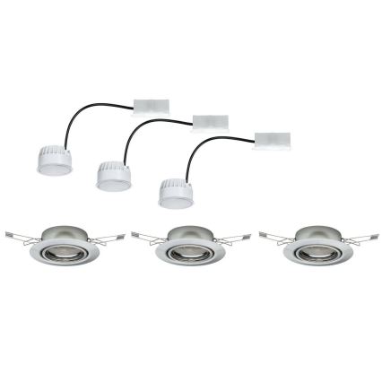 Paulmann - TIP 3974 - SET 3xLED/4,9W Lámpara empotrada COIN 230V