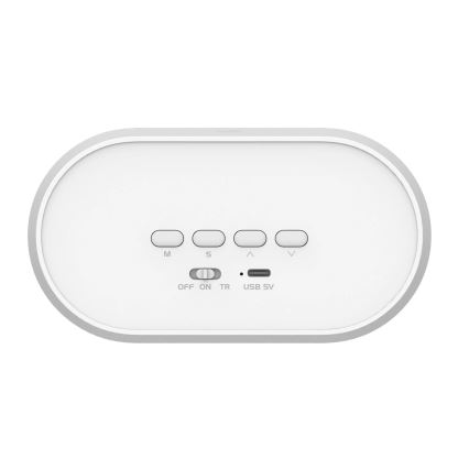 Pequeña lámpara de noche LED regulable con despertador BUNNY LED/1,2W/5V 3000K