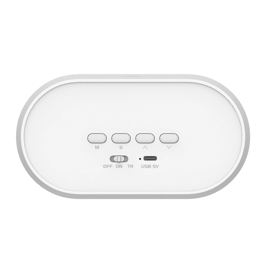 Pequeña lámpara de noche LED regulable con despertador BUNNY LED/1,2W/5V 3000K
