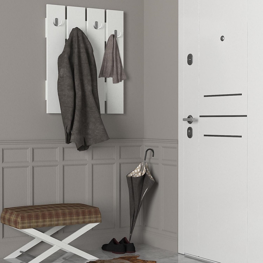 Percha de pared ANITA 80x64,7 cm blanco