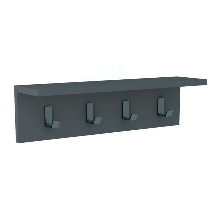 Percha de pared AYLA 14x60 cm antracita