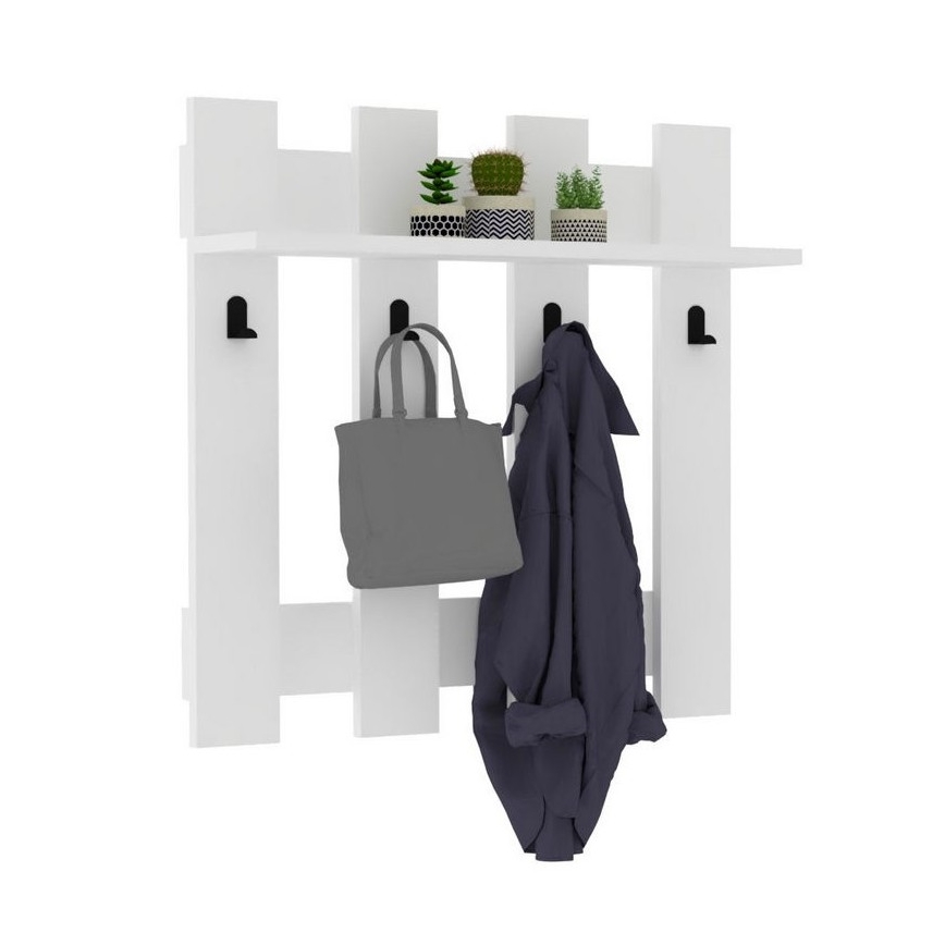 Percha de pared CARINA 70x70 cm blanco