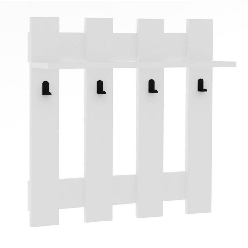 Percha de pared CARINA 70x70 cm blanco