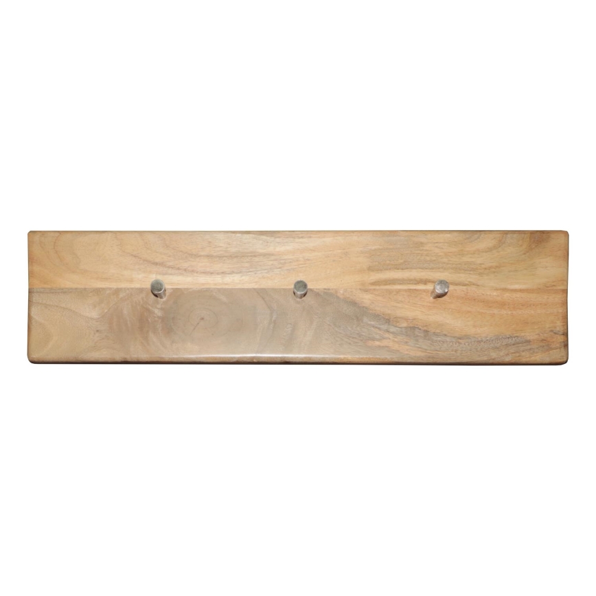 Percha de pared HINA 15x60 cm madera maciza/árbol de mango