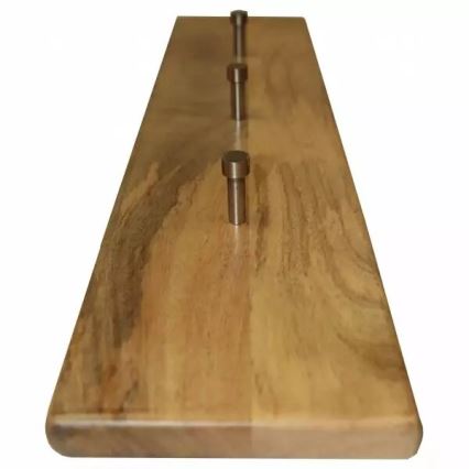 Percha de pared HINA 15x60 cm madera maciza/árbol de mango