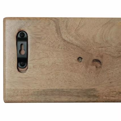 Percha de pared HINA 15x60 cm madera maciza/árbol de mango