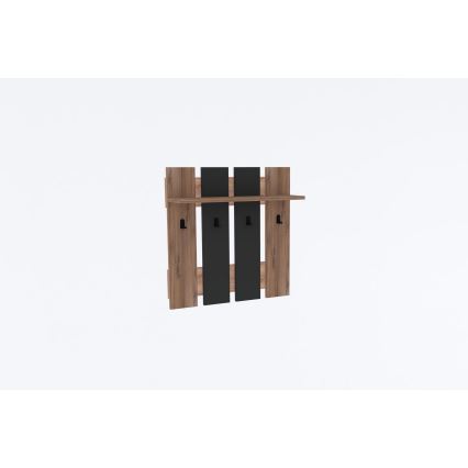 Percha de pared MITA 70x70 cm antracita/marrón