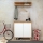 Percha de pared OBSOYO 15x80 cm + Zapatero 100x80 cm marrón/blanco