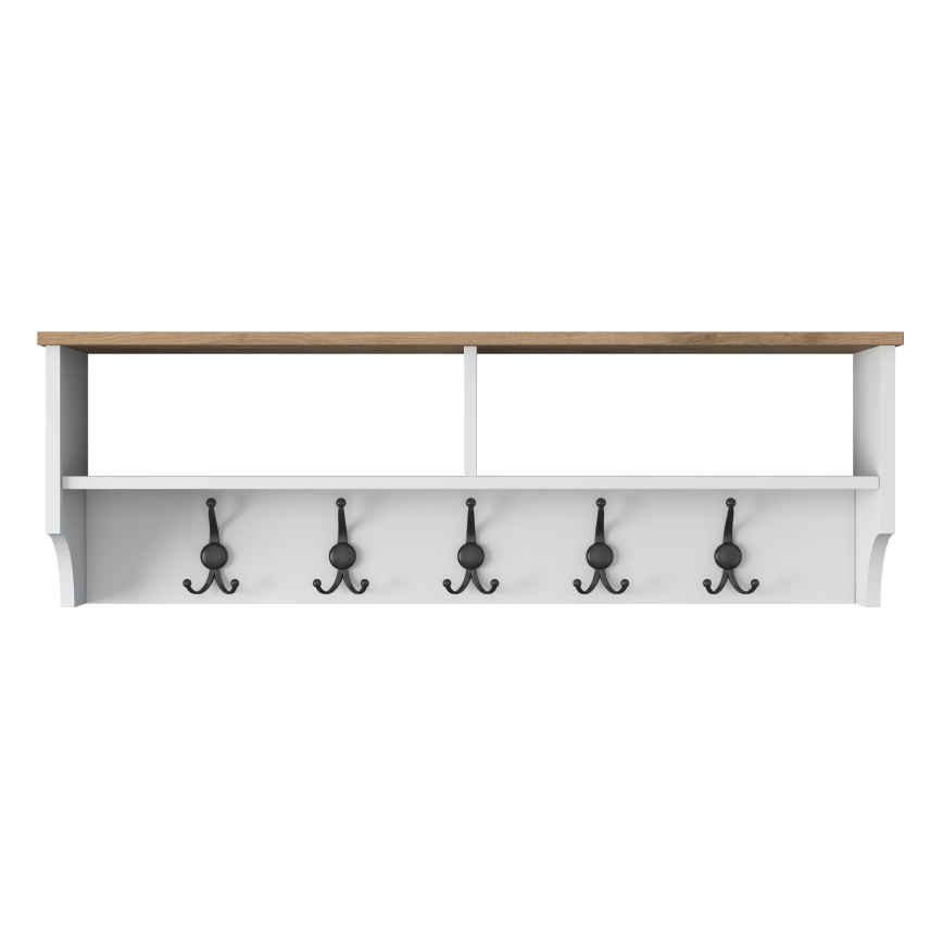 Percha de pared RANI 120x37,2 cm blanco/beige