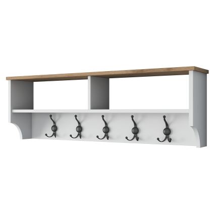 Percha de pared RANI 120x37,2 cm blanco/beige