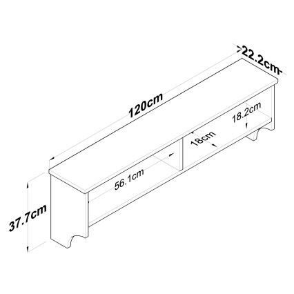 Percha de pared RANI 120x37,2 cm blanco/beige