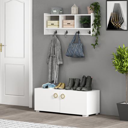 Percha de pared STAR 35x76 cm blanco