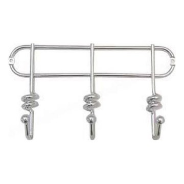 Percha de pared TWIST 13,3x25,3 cm cromo brillante