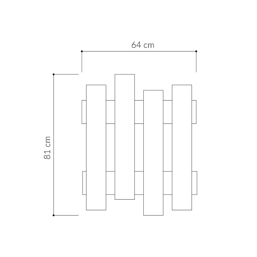 Percha de pared WAVE 81x64 cm beige