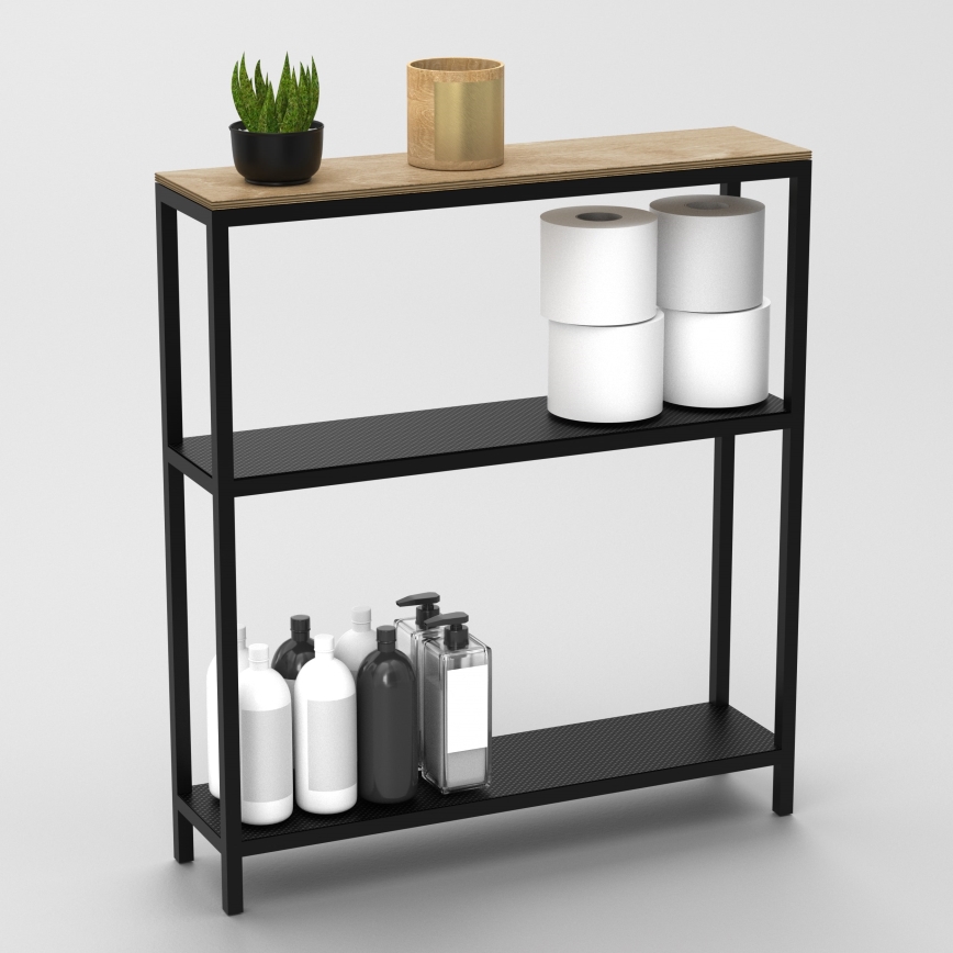 Perchero de baño 67x60 cm negro