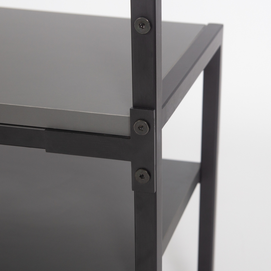 Perchero de pared con mueble zapatero NOMAD 182x78 cm negro/antracita