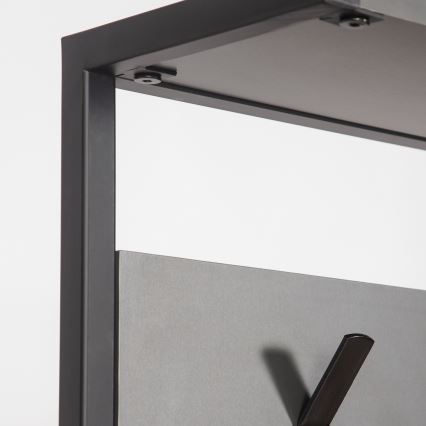 Perchero de pared con mueble zapatero NOMAD 182x78 cm negro/antracita