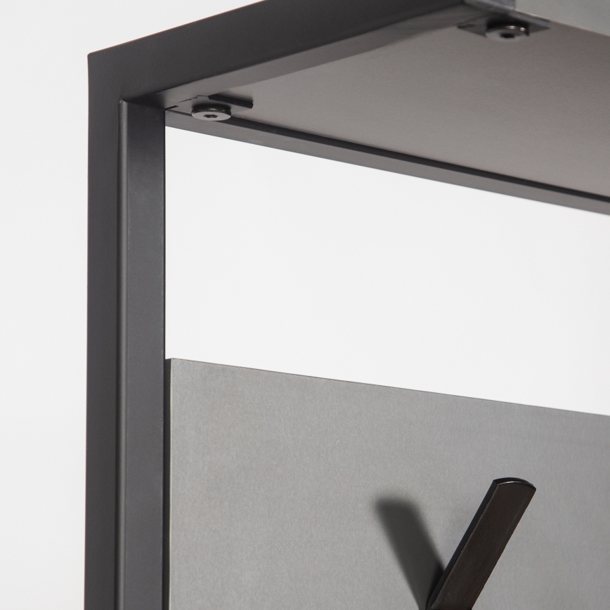 Perchero de pared con mueble zapatero NOMAD 182x78 cm negro/antracita