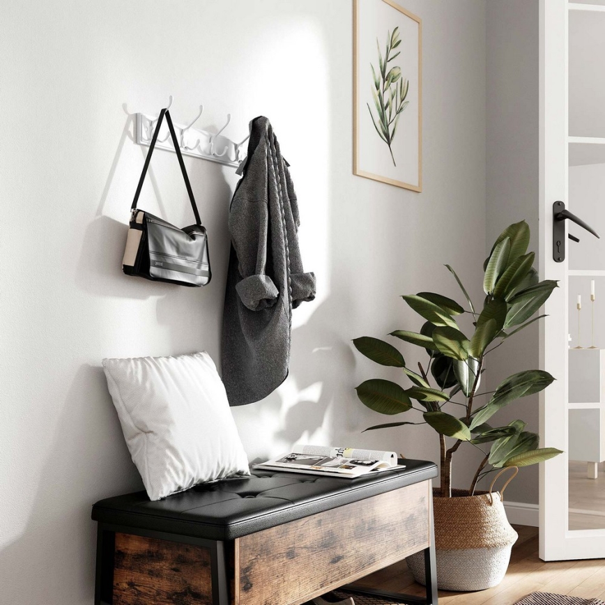 Perchero de pared KATE blanco