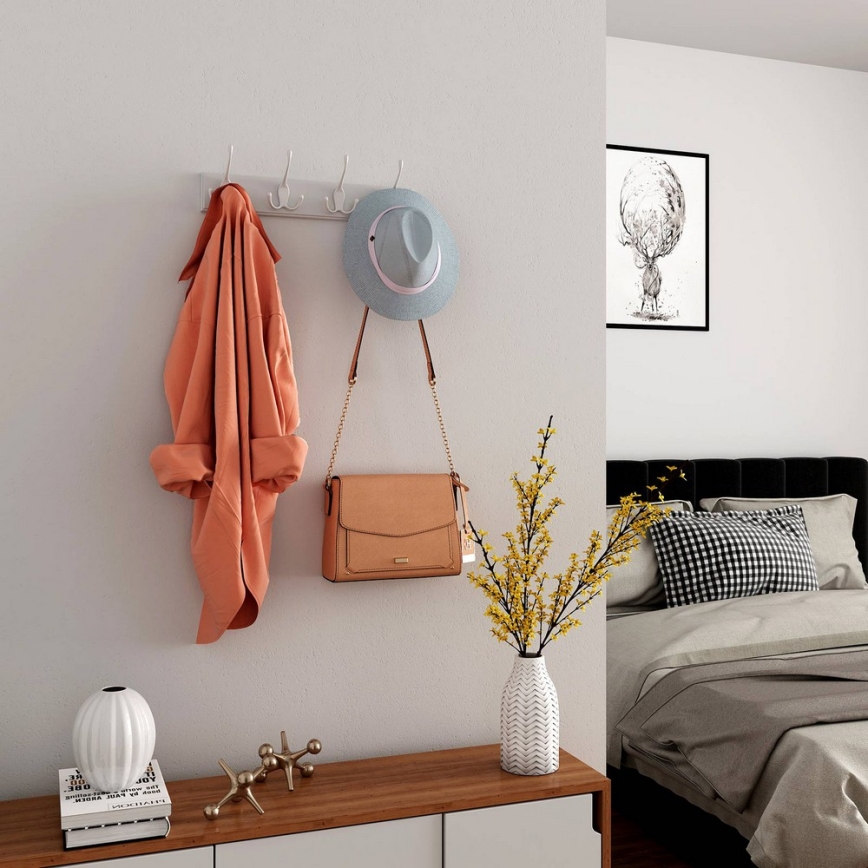 Perchero de pared KATE blanco