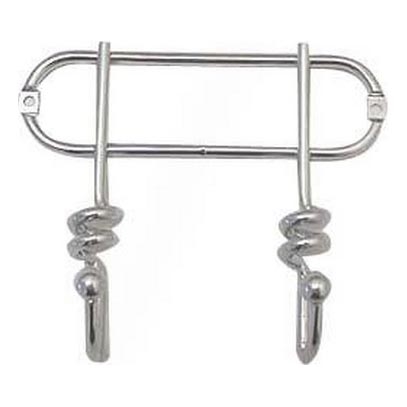 Perchero de pared TWIST 13,5x16,5 cm cromo brillante