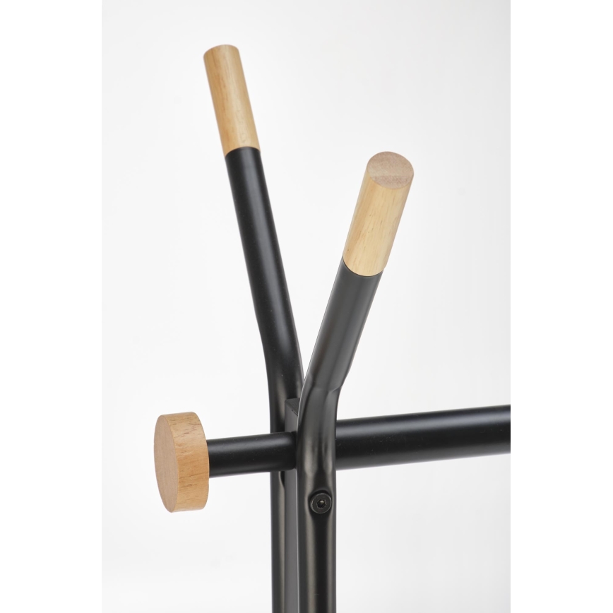 Perchero de pie 165x91 cm CHENE negro/beige