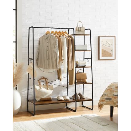 Perchero de pie LINEA marrón/negro